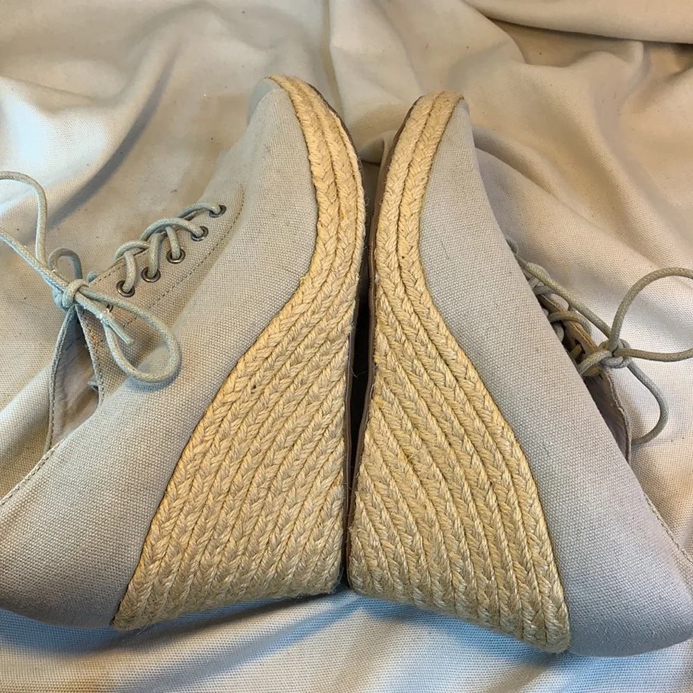 J Jill almost NEW leather/canvas espadrilles